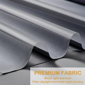 Stores zébrés horizontaux modernes à double rouleau, en tissu jacquard polyester, jour et nuit, sans cordon, avec cadre en aluminium intégré - Product Image 4