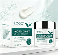 Crème Visage au Rétinol LOGO 2,5% Rétinol Actif Anti-Âge Hydratant Acide Hyaluronique Vitamine E Lisse les Rides Fines Raffermit Hydrate