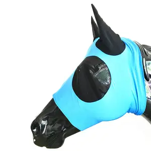 مخصص للفروسية مكافحة البعوض الحصان يطير قناع مع الأذنين