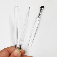 Brosse d'applicateur de stratification en Silicone de 10cm avec capuchon anti-poussière, outils de levage facile des cils sourcils en Silicone, brosse de stratification