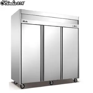 3 Door Hotel restaurant kitchen Refrigerator Double Temperature Freezer industrial