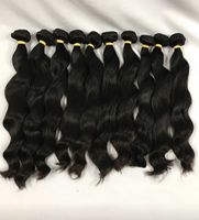 Vente en gros de cheveux humains, lots de cheveux brésiliens, cheveux humains de couleur naturelle, extensions