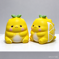 Jouet Squishy Ours Citron, Jouet à Presser Doux à Remontée Lente, Design Mignon, Anti-Stress, Jouet Sensoriel Fidget, Vente en Gros