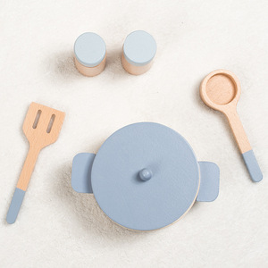 Cucinino Wooden Cookware <b>Set</b> 3-6 Years Pretend Play Kitchen Toys - Product Image 5