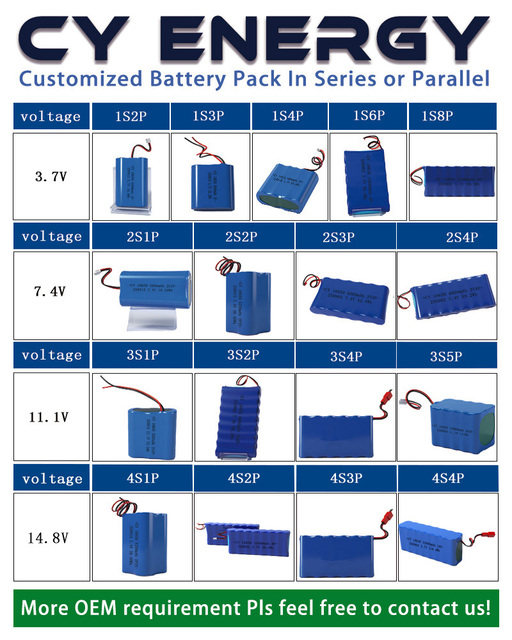 CY Factory Customized Rechargeable 18650 11.1V 4000mAh Lithium Ion Batteries Pack CE Certified 500 Cycles Digital Scooter/UAV