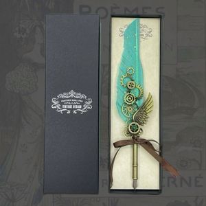 Juego de Bolígrafos Mecánicos con Diseño Retro Europeo en Caja de Regalo Individual, Ancho de Escritura de 0.5 mm, Material Metálico, Tinta Negra - Product Image 2