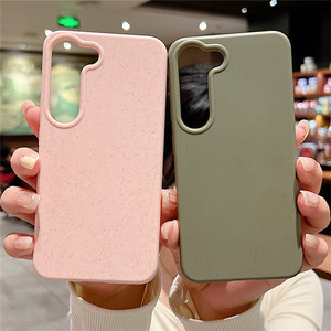 Môi trường rơm lúa mì trường hợp điện thoại cho Samsung S25 S24 S23 siêu S22 cộng với S21 FE A54 A34 A14 A13 5g phân hủy sinh học Bìa - Product Image 3