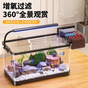 Nouvel Aquarium de Bureau pour Poissons Rouges 2026 – Kit Deluxe 12-en-1 avec Filtre Externe en Plastique, Filtration Intégrée et Oxygénation – Vente en Gros - Product Image 4