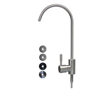 Grifo de cocina de acero inoxidable 304 con 2 manijas, montado en el encimera, para purificador y dispensador de agua, fácil instalación - Product Image 3