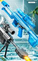 Pistolet à eau électrique Barrett grande capacité, automatique, avec lumière de flamme, pour jeux de tir en extérieur en été