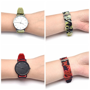 Upro Quick Release Camouflage Silicone Watch Band 18mm 20mm Soft Rubber Strap Waterproof Sport Wristband for Smartwatch - Product Image 3