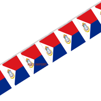 Guirlande de mini-drapeaux de Porto Rico pour la décoration de fêtes scolaires, salles de classe et événements sportifs