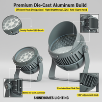 Projecteur LED d'extérieur haute luminosité pour arbres, étanche IP65, en aluminium moulé sous pression, lumière de jardin 2200K-6000K, angle réglable