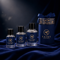 Nouvelle conception de flacon de parfum en verre de 30 ml, 50 ml, 100 ml avec boîte et sac en papier assortis pour l'emballage de parfums