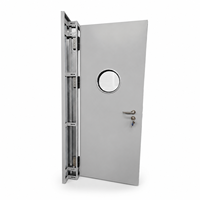Porte acoustique insonorisée industrielle avec fenêtre d'observation, porte en acier sur mesure pour salle d'essai et enclos de machines