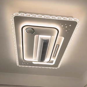 Ventilateur sans pales silencieux avec lumière, télécommande, design moderne, moteur DC - Product Image 2