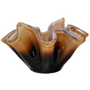 Ammaro-centro de mesa italiano de alta calidad, centro de mesa de dos tonos marrones, decoración del hogar en vidrio - Product Image 1