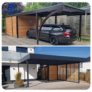 Abri de voiture polyvalent personnalisé, bâtiments d'entrepôt à <span class=keywords><strong>toit</strong></span> <span class=keywords><strong>plat</strong></span>, facile à installer, abri de voiture extérieur préfabriqué en aluminium Foshan - Product Image 6