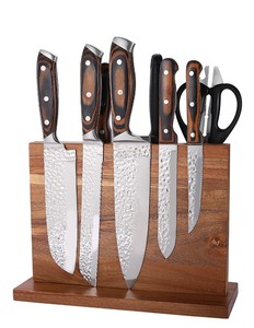 Porte-<span class=keywords><strong>couteau</strong></span> magnétique Double face en bois, support de rangement pour couteaux de cuisine, porte-outils magnétique - Product Image 1