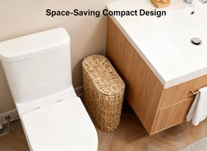 <span class=keywords><strong>Cubo</strong></span> de <span class=keywords><strong>Basura</strong></span> de Mimbre y Ratán para Baño con Tapa, Delgado y <span class=keywords><strong>Estrecho</strong></span>, con Forro Extraíble y Sellado Antiolores, 3 Galones, para Espacios Pequeños - Product Image 2