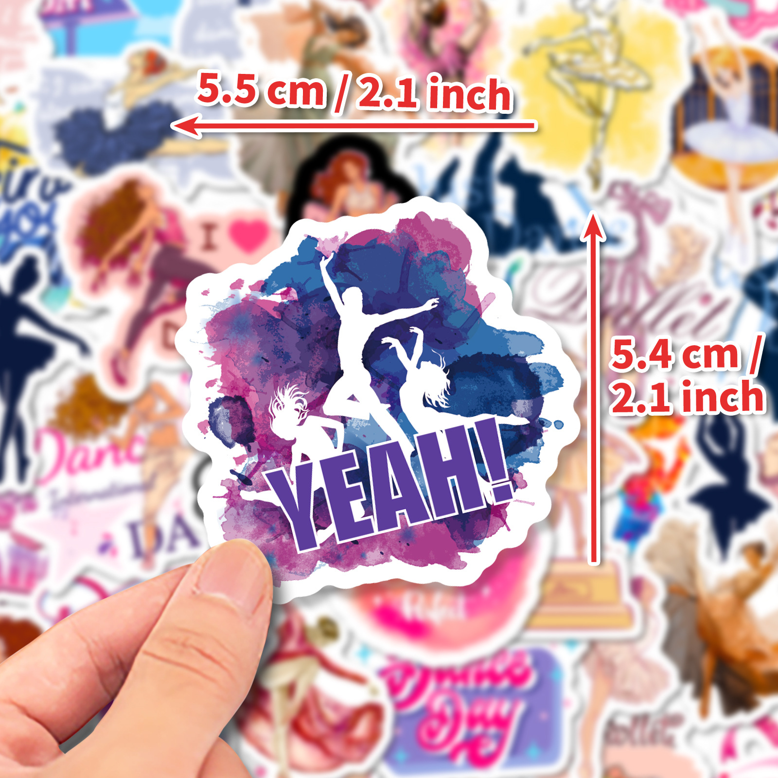 50 Adesivos de Graffiti com Palavras de Dança e Moda para Garotas, Adesivos  de Vinil para Garrafa e Telefone, Dança de Balé e Dança Latina| Alibaba.com, image size:1600x1600