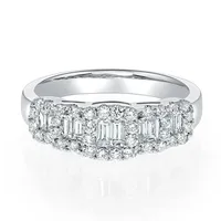 Bagues de fiançailles et de mariage en argent plaqué argent pour femmes CAOSHI, avec zircone cubique, bijoux de mode, anneaux éternels
