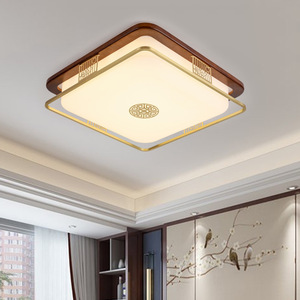 Chinese Style All Copper Solid Wood <b>Ceiling</b> <b>Light</b> Led Living Room Bedroom Lighting Fixture - Product Image 2