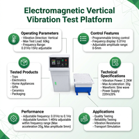 Máquina de Prueba de Vibración Vertical Electromagnética, Equipo de Prueba de Laboratorio con Frecuencia de Onda Sinusoidal Ajustable