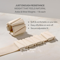 Set de Pilates Estético 4 en 1: Pesas de Tobillo de Silicona Ecológicas, Anillo de Yoga, Pelota y Bandas de Resistencia para Mujeres, Gimnasio en Casa