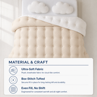 Couette double/queen extra moelleuse, garnissage double, alternative au duvet, toutes saisons, régulatrice de température