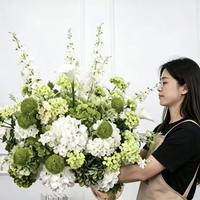 Bola Bunga Buatan Gaya Baru Berkualitas Tinggi, Bola Bunga Hydrangea untuk Dekorasi Pernikahan, Centerpiece Meja, dan Pesta