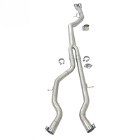 Pour S55 M3 M4 F80 F82 3.0T : Tuyau intermédiaire d'échappement performance en acier inoxydable avec résonateur et silencieux