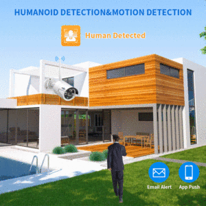 ระบบกล้องวงจรปิดไร้สาย H.265 5MP สำหรับภายนอกอาคาร พร้อมระบบตรวจจับความเคลื่อนไหว กล้องวงจรปิดรักษาความปลอดภัยกลางคืน ระบบ P2P สำหรับบ้าน ชุดกล้อง Wifi 8 ช่องทาง รุ่น WK-8HB615 - Product Image 5