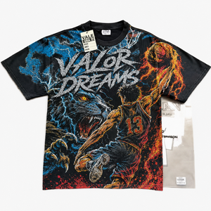 Camiseta Premium Personalizada de Algodón Pesado 300GSM con Lavado Desgastado, Hombros Caídos, Corte Holgado y Gráfico para Hombre - Product Image 1
