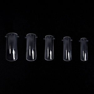 KADS 100 pièces/boîte Capsules d'ongles en acrylique avec graduation, pour extensions de modélisation, usage professionnel, couverture complète - Product Image 1