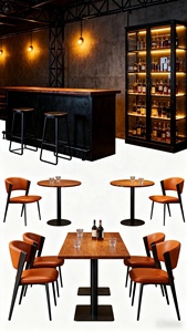 Mobiliario Comercial OEM ODM <span class=keywords><strong>para</strong></span> Restaurantes: Juego de Sillas <span class=keywords><strong>y</strong></span> <span class=keywords><strong>Mesas</strong></span> <span class=keywords><strong>para</strong></span> Cafeterías, Bistrós <span class=keywords><strong>y</strong></span> Bares - Product Image 4