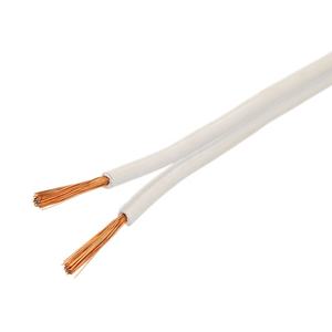 H03VH-H-Cable de altavoz plano de PVC, Cable de alimentación de 2x1,0mm, 2x1,5mm, 2x2,5mm, con línea roja, Flexible, CCA, <span class=keywords><strong>CCAL</strong></span>, CCAM, color blanco - Product Image 5