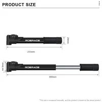 Pompe à vélo RIDERACE en alliage d'aluminium multicolore, pompe à air manuelle pour vélo, gonfleur de vélo pour valve Schrader Presta AV/FV