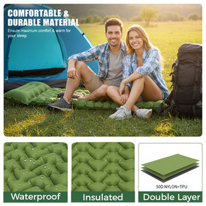 Ультралёгкий складной современный надувной матрас, встроенный насос для кемпинга, спальни/гостиной, один влагостойкий коврик для сна - Product Image 2