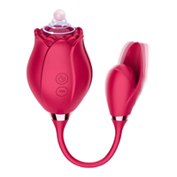 Klitoris-G-Punkt-Rosen-Vibrator mit Vibration, Rosen-Spielzeug für Frauen, Vaginal- und Analstimulator, Brust-Nippel-Ei-Massagegerät