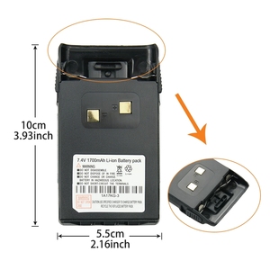 <span class=keywords><strong>7.4V</strong></span> <span class=keywords><strong>1700mAh</strong></span> ליתיום סוללה עם חגורת קליפ עבור WouXun ווקי טוקי KG-UVD1P KG-UV6D KG-699 KG-689 שתי דרך רדיו - Product Image 2