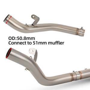 ชุดดัดแปลงท่อไอเสียมอเตอร์ไซค์ท่อเชื่อมกลางด้านหน้าสีฟ้า51มม. สำหรับ Triumph Street Triple 765 765S 765RS S 2017-2025 - Product Image 6