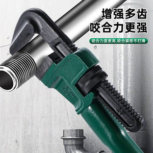 Clé à tuyau industrielle Luwei Tools, 24 pouces, à mâchoires dentelées réglables, pour la réparation de tuyaux - Product Image 1