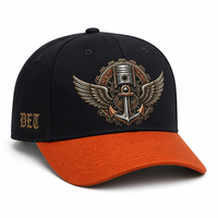 Casquette de baseball personnalisée style Old English, 5 panneaux, visière incurvée, style Dad Hat, streetwear urbain West Coast, vente en gros, faible MOQ