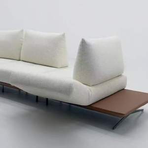 Ensemble de canapés de jardin en bois de teck pour terrasse extérieure Meubles de salon modulaires de luxe résistants aux intempéries pour villa, balcon, terrasse - Product Image 4