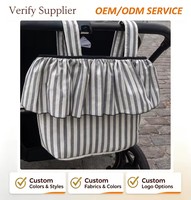 Organisateur de couches pour bébé de haute qualité avec rayures noires personnalisées, sac de rangement pour couches premium pour maman, sac de poussette