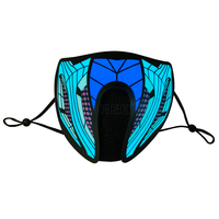 Idée de nouveaux produits 2021, masque lumineux LED à 7 couleurs pour fête costumée d'Halloween
