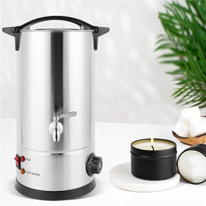 Pot à cire électrique en acier inoxydable noir avec contrôle de la température pour la cire de soja, la cire d'abeille et la fabrication de bougies - Product Image 3