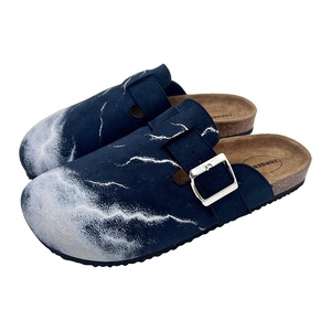 Comfort Classic <strong>Clog</strong> <strong>Mule</strong> with Customized Print Upper Arch Support Adjustable Buckle Cork Foot Bed <strong>Clogs</strong> Slippers - Product Image 2