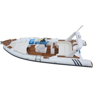 Meilleure vente français ORCA hypalon luxe famille yacht fibre de verre <span class=keywords><strong>coque</strong></span> nervure bateau 760 bateau pneumatique RIB760B - Product Image 6